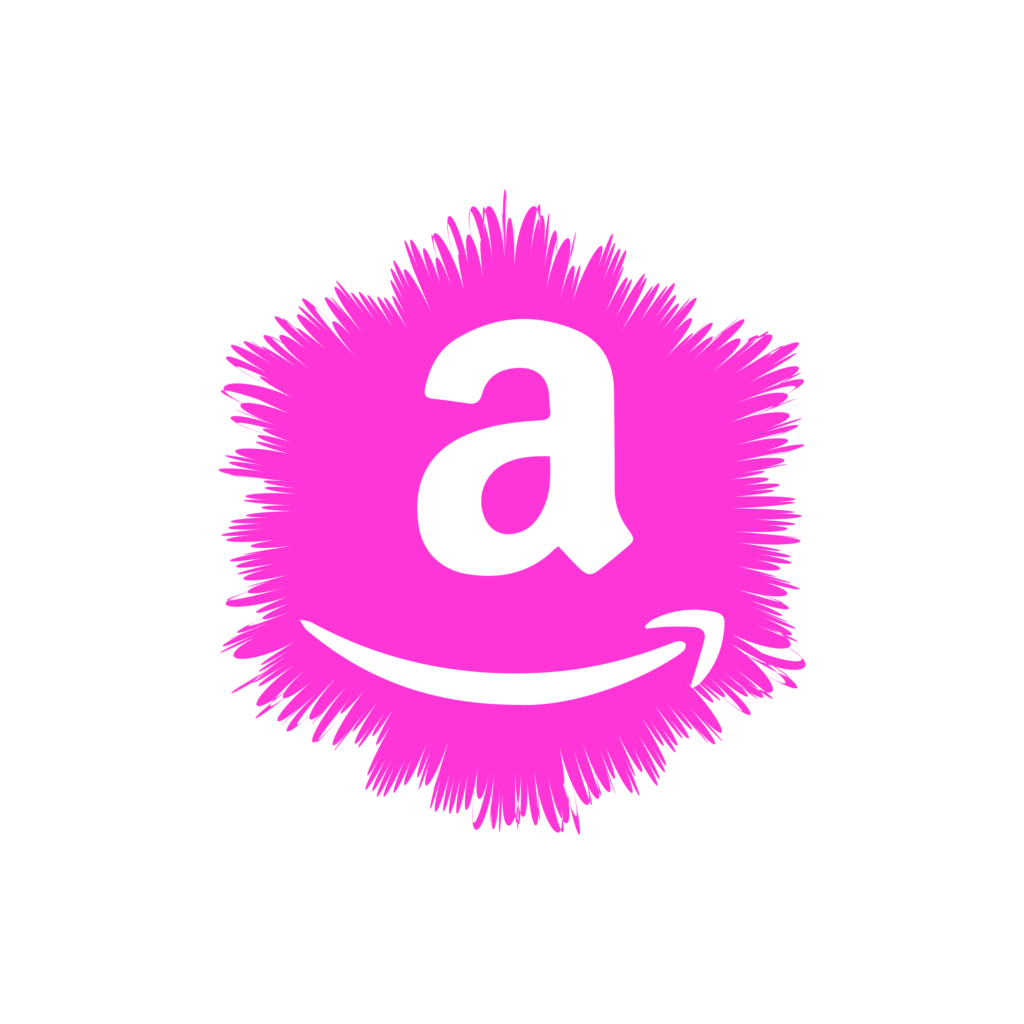 Amazon logo in a bright pink background for Amazon PPC Services